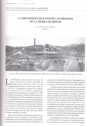 MISTERIOSA SILICOSIS EN BEDAR